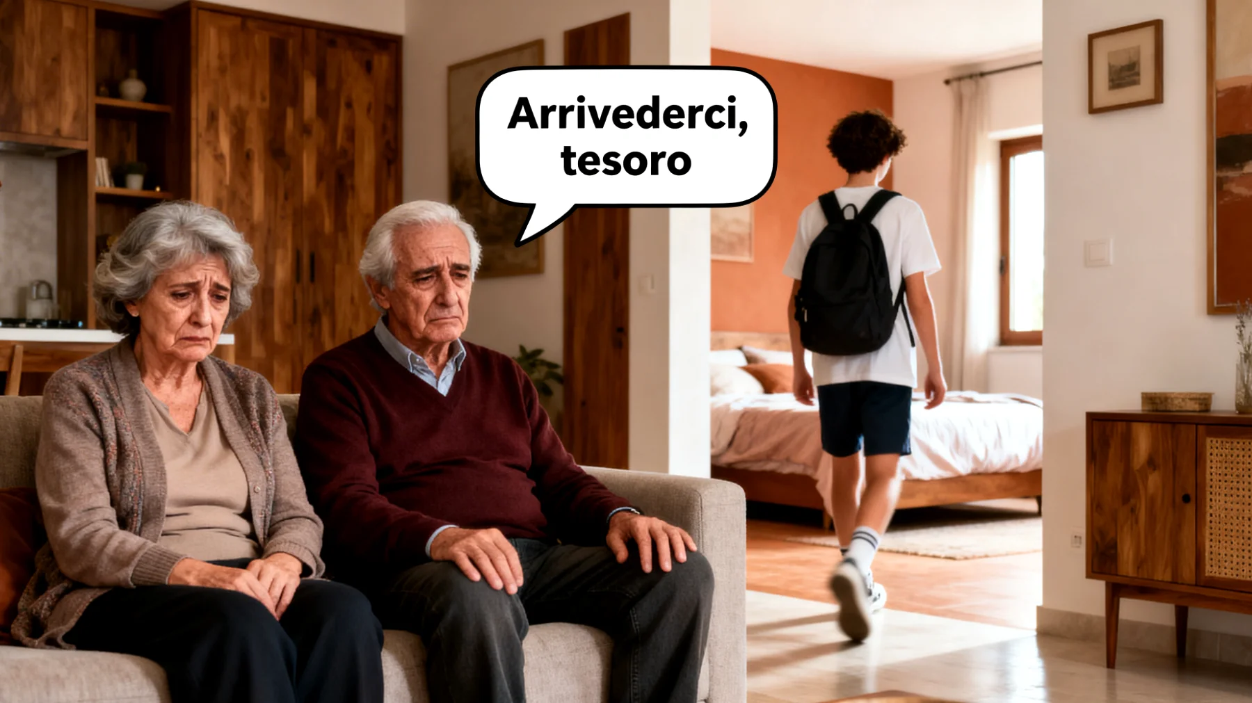 I nonni desiderano trascorrere più tempo di qualità con i nipoti adolescenti, ma questi ultimi preferiscono stare con gli amici o chiudersi nella loro stanza, creando un senso di distanza e frustrazione nel rapporto intergenerazionale"